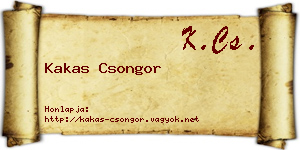 Kakas Csongor névjegykártya