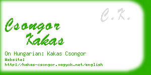 csongor kakas business card